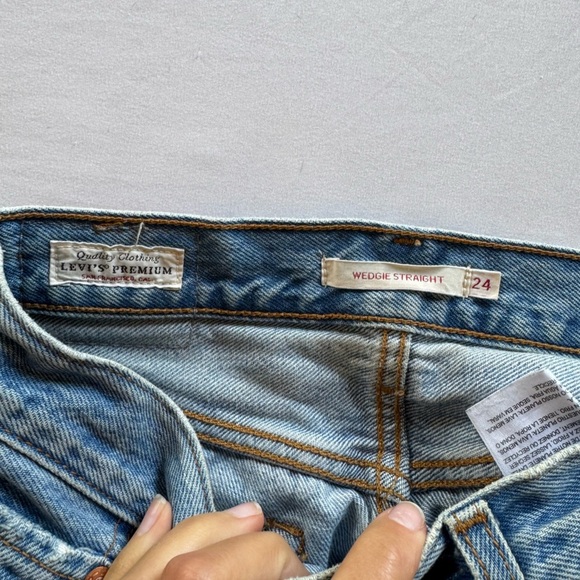 Levi's Light Blue Straight Jeans size 24 - Picture 5 of 6